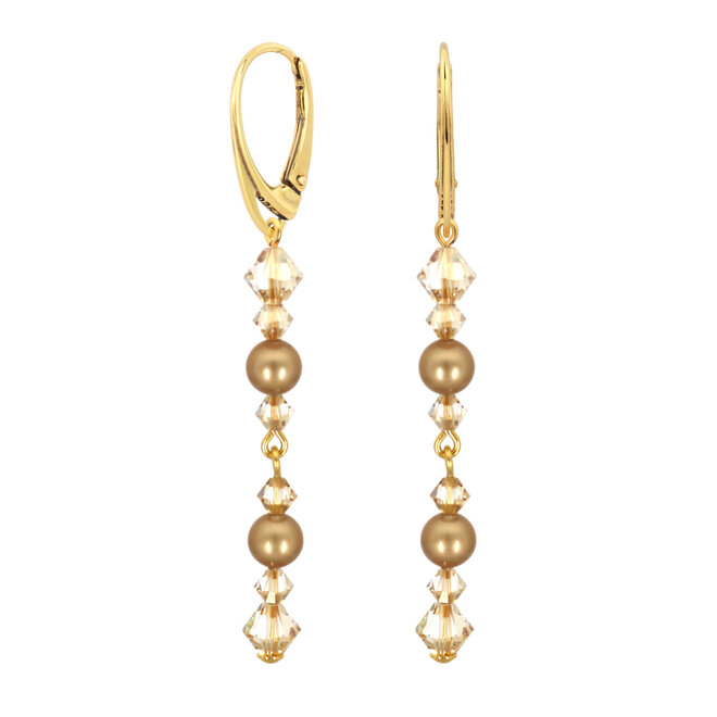 Ohrringe Perle Swarovski Kristall - vergoldet - ARLIZI 2361 - Grace