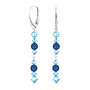 Oorbellen parel Swarovski kristal blauw - sterling zilver - ARLIZI 2357 - Grace