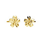 Earrings forget me not flower studs - gold plated - ARLIZI 2369 - Fleury