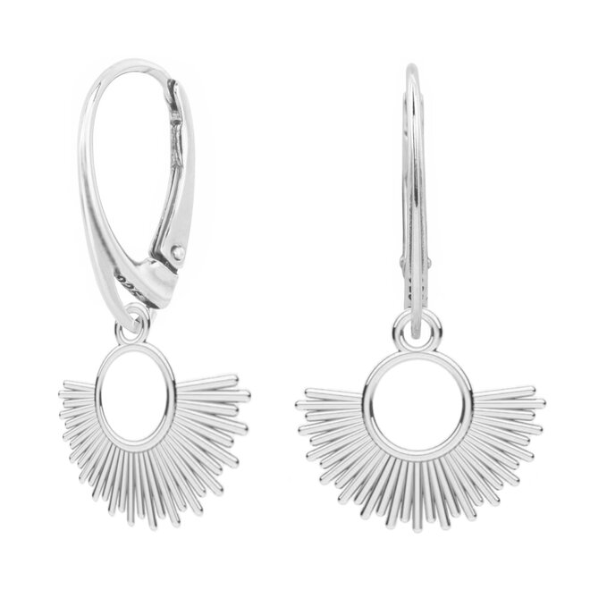 Earrings sun sterling silver - 2378