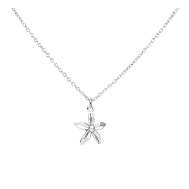 Necklace flower pendant 925 silver - 2388