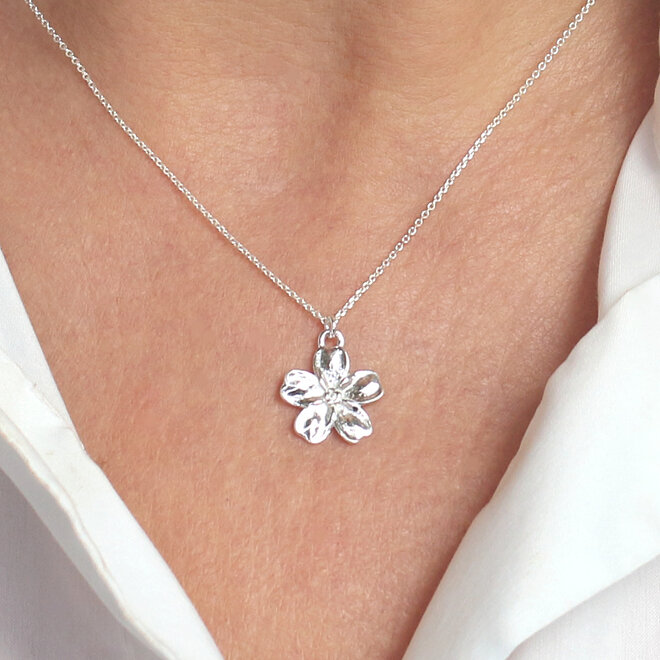 Sieradenset vergeet me niet bloem - sterling zilver - ARLIZI 2374 - Fleury
