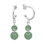 Oorbellen groen aventurijn kralen hanger - sterling zilver - ARLIZI 2396 - Novi