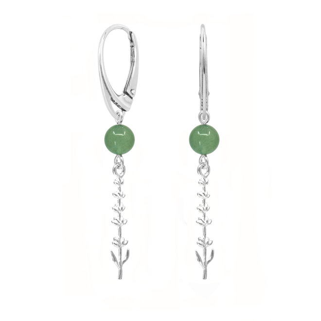 Ohrringe Aventurin Lavendel Silber - 2400