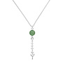 Ketting groen aventurijn kraal lavendel hanger - sterling zilver - ARLIZI 2401 - Viènn