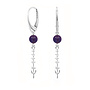 Oorbellen amethist lavendel hanger - sterling zilver - ARLIZI 2402 - Viènn