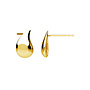 Earrings droplet studs - gold plated - ARLIZI 2407 - Luna