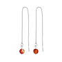 Durchzieher Ohrringe roter Achat - Sterling Silber - ARLIZI 2410 - Novi