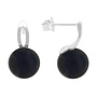 Oorbellen zwart onyx oorsteker - sterling zilver - ARLIZI 2421 - Margo