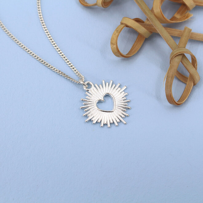 Halskette strahlender Herzanhänger - Sterling Silber - ARLIZI 2416 - Kendal