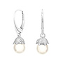 Oorbellen egel met parel oorhangers - sterling zilver - ARLIZI 2426- Fleury