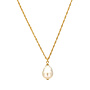 Ketting witte barok parel hanger - verguld - ARLIZI 2156 - Coraline