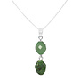 Necklace green Jade beads pendant - sterling silver - ARLIZI 2434 - Jade