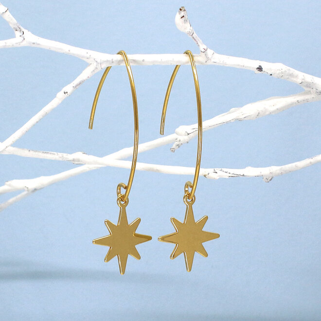 Ohrringe Sterne Anhänger - vergoldet - ARLIZI 1834 - Kendal