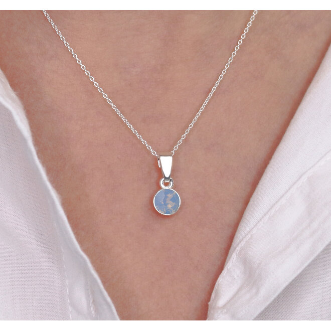 Schmuckset opalblauer Swarovski Kristall Anhänger - Sterling Silber - ARLIZI 2474 - Nala