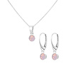 Schmuckset opalrosa Swarovski Kristall Anhänger - Sterling Silber - ARLIZI 2475 - Nala