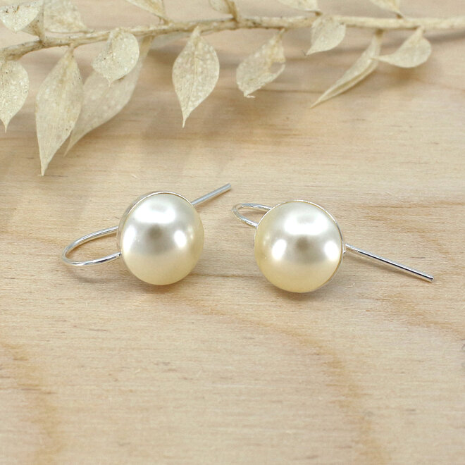 Oorbellen crème parel - sterling zilver - ARLIZI 2462 - Lola