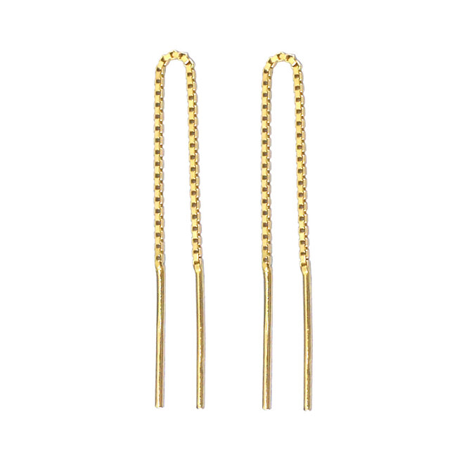 Durchzieher Ohrringe vergoldet - 1901