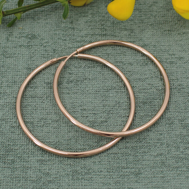 Oorbellen oorringen 4 cm - rosé verguld - ARLIZI 1553 - Natalia