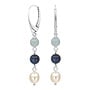 Oorbellen aquamarijn kyaniet parel kralen - sterling zilver - ARLIZI 2482 - Ariël