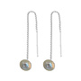 Doortrekoorbellen labradoriet cabochon - sterling zilver - ARLIZI 2491 - Joy