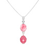 Halskette Rosa Jade Perlen Anhänger - Sterling Silber - ARLIZI 2505 - Jade