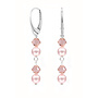 Oorbellen Swarovski kristal parel hanger lichtroze - sterling zilver - ARLIZI 2498 - Noa