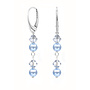Oorbellen Swarovski kristal parel hanger lichtblauw - sterling zilver - ARLIZI 2494 - Noa
