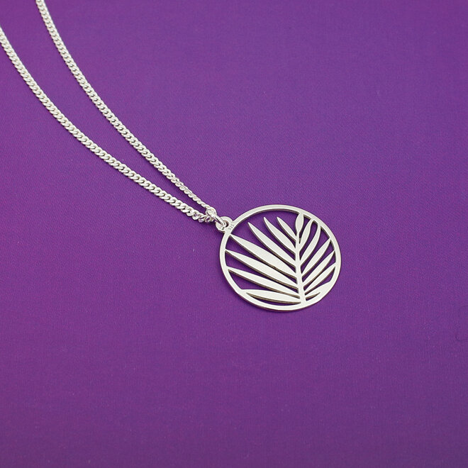 Halskette Palmblatt Anhänger - Sterling Silber - ARLIZI 2523 - Fleury