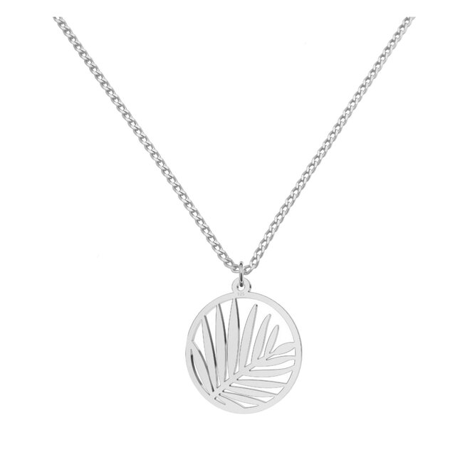 Ketting palmblad hanger sterling zilver - 2523