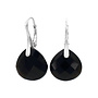 Ohrringe Schwarz Onyx Tropfen Anhänger Small - Sterling Silber - ARLIZI 2522 - Noor