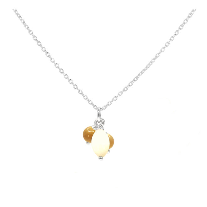 Ketting parelmoer kralen hanger - sterling zilver - ARLIZI 2528 - Molly