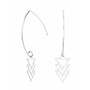 Oorbellen driehoek hanger - sterling zilver - ARLIZI 2466 - Kendal