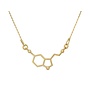 Ketting serotonine molecuul hanger - verguld - ARLIZI 0864 - Kendal