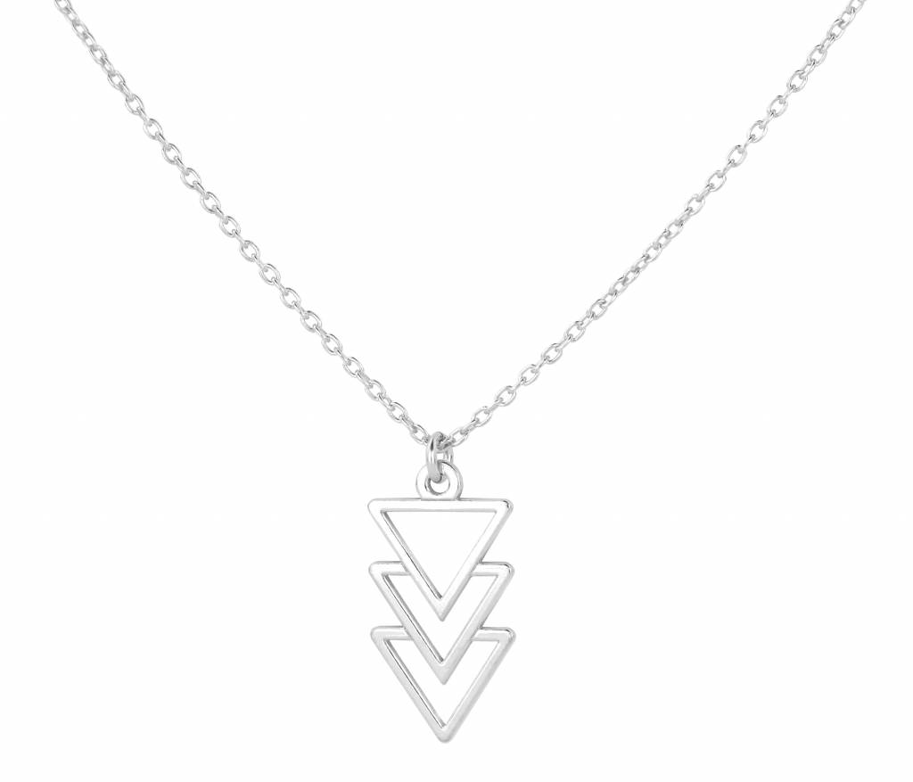 Necklace 925 silver inverted triangle pendant - ARLIZI 0865 - ARLIZI ...