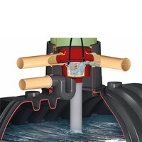 Platin XL RVS filtermand met ophanging en overloop met Sifon en rattenschild