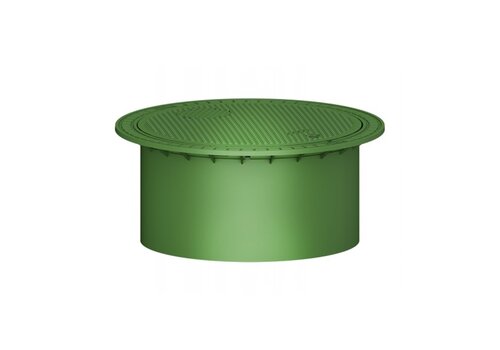 Platin deksel groen 36cm laag 