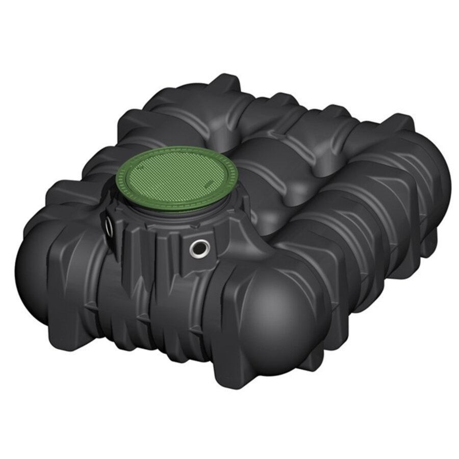 Platin tank 3000 liter met aan- en afvoergat en 2x mantelbuisgat + rubber doorvoerringen.-1