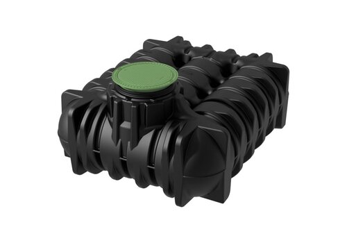 Platin tank 5000 liter met aan- en afvoergat en 2x mantelbuisgat + rubber doorvoerringen. 