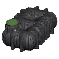 Platin tank 7500 liter met aan- en afvoergat en 2x mantelbuisgat + rubber doorvoerringen.