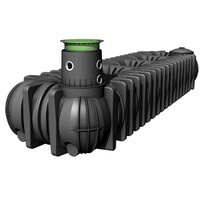 Platin tank 20000 liter met aan- en afvoergat en 2x mantelbuisgat + rubber doorvoerringen.