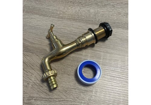 Protap messing kraan 3/4 luxe met wartel 