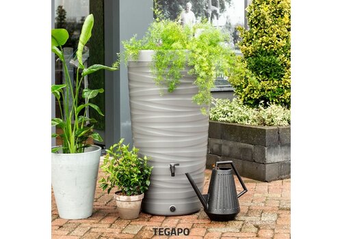 KEDEN vaas 240 liter ribbel grijs 