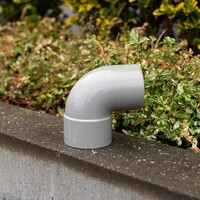 PVC bocht 90 graden 70mm m-s