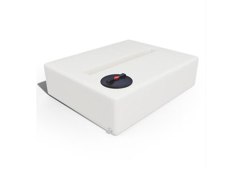 Platte watertank 400 liter wit 