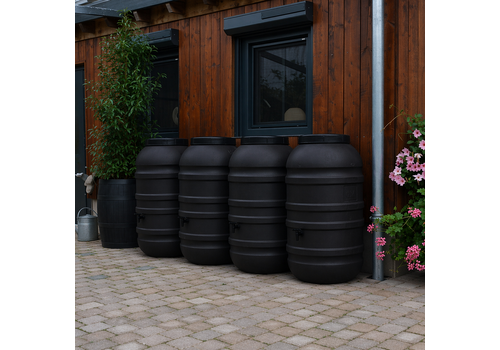 ReGreen Bowl set regenvat 880 liter zwart 