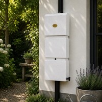 thumb-Prestige regenpijp regenton 100 liter graniet grijswit-6
