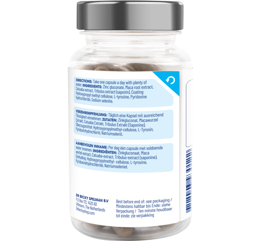 Agent Performer | Libido Man | Ondersteunt erectie | Testo Booster | Dr. Becky