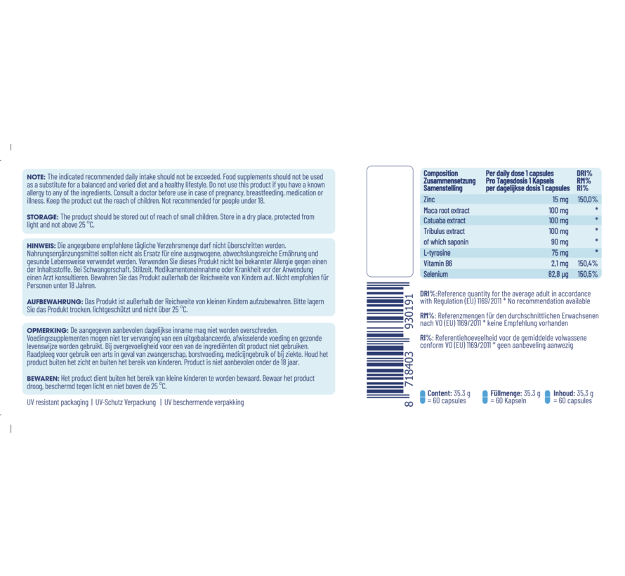 Agent Performer | Libido Man | Ondersteunt erectie | Testo Booster | Dr. Becky