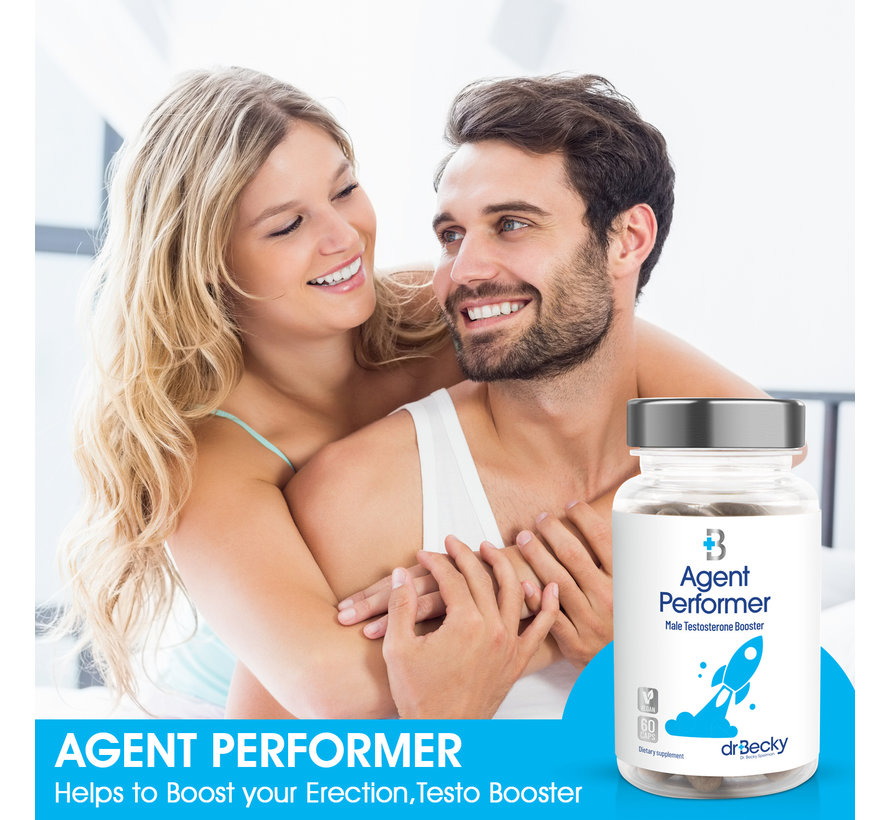 Agent Performer | Libido Man | Ondersteunt erectie | Testo Booster | Dr. Becky